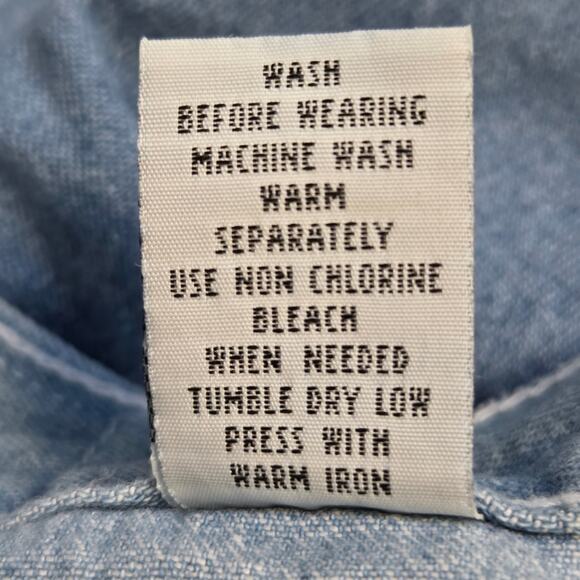 No Excuses Junior/Misses 9/10 Vintage Y2K 90s Denim A-Line Button Front Skirt - Picture 11 of 11